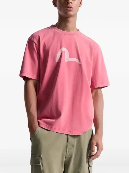 Tricou Evisu cu imagine roz