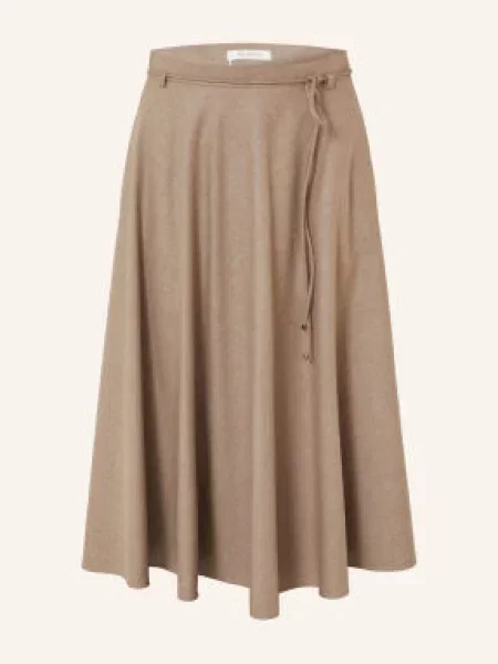 Max Mara Sukně Califfo S Kašmírem světle hnědá