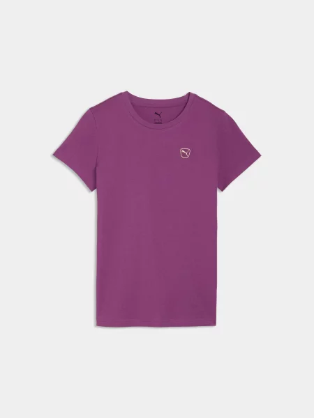 Футболка PUMA Ess Elevated Tee комбінований верх фіолетовий