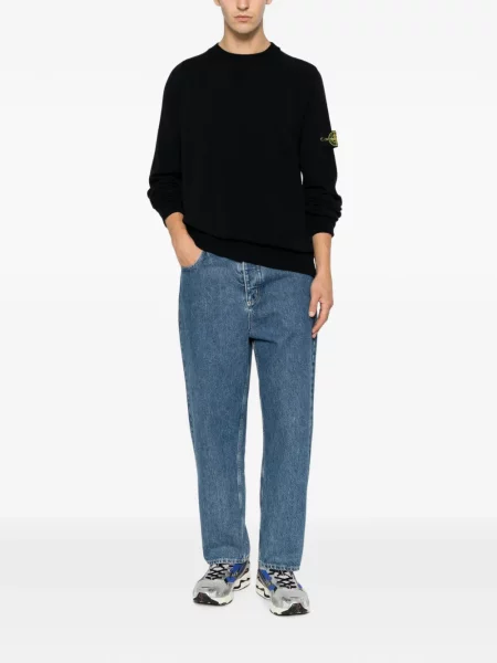 Lung pulover Stone Island cu strasuri negru