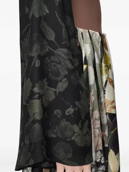 Top Maison Margiela cu model floral maro