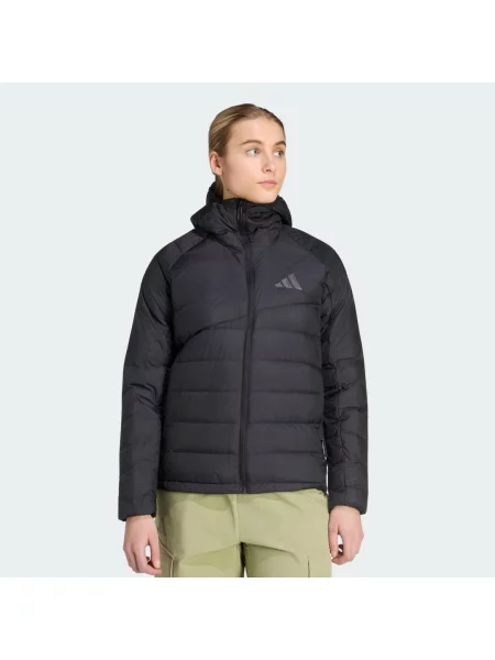 Péřová bunda s kapucí Terrex Xperior CLIMAWARM+ černá