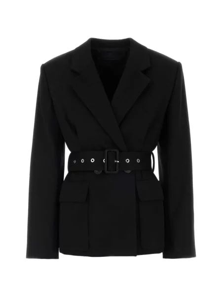 Cu centură lung sacou Lanvin negru