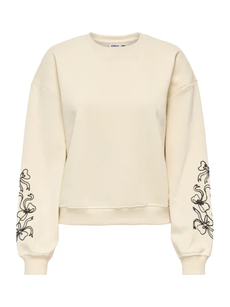 Only Tall Mikina ONLBROOKLYN slonová kost černá