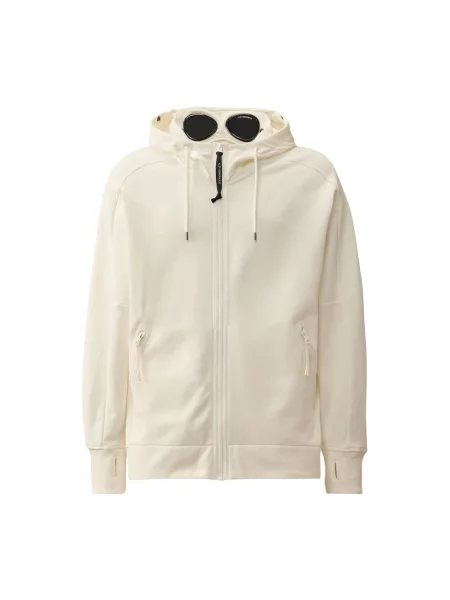 Bluza z kapturem C.p. Company polarowa z kapturem biała