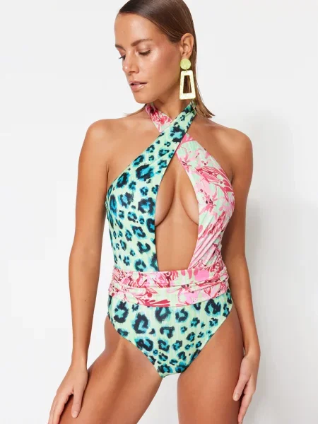 Costum de baie Trendyol gri