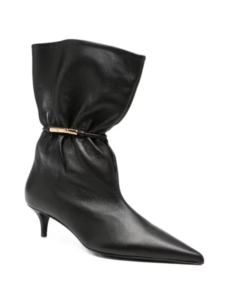 Botine Balmain cu volane negru
