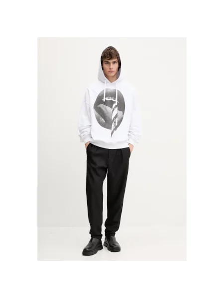 Bluza z kapturem Fiorucci z kapturem biała