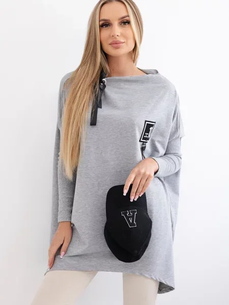 Bluza Kesi asymetryczna szara