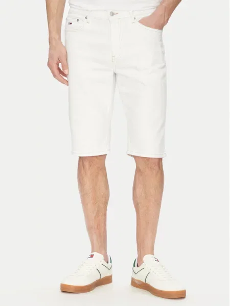 Tommy Jeans Džínové šortky Ryan bílá