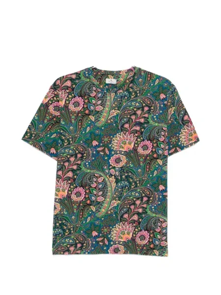 Tricou Etro cu model paisley verde