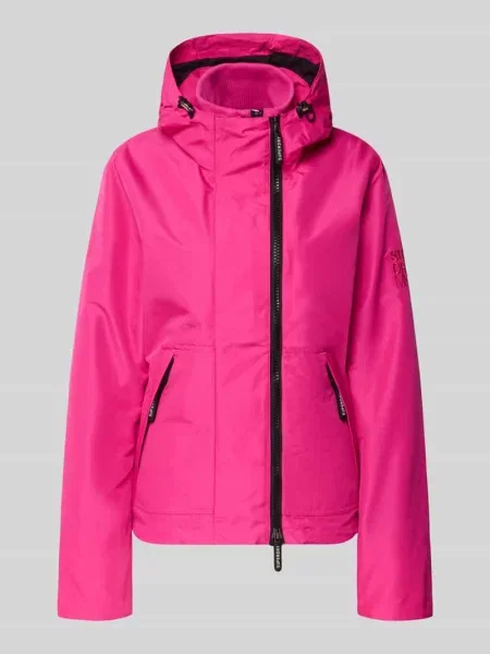 Wiatrówka z zamkiem błyskawicznym dwustronnym i wyhaftowanym logo Superdry