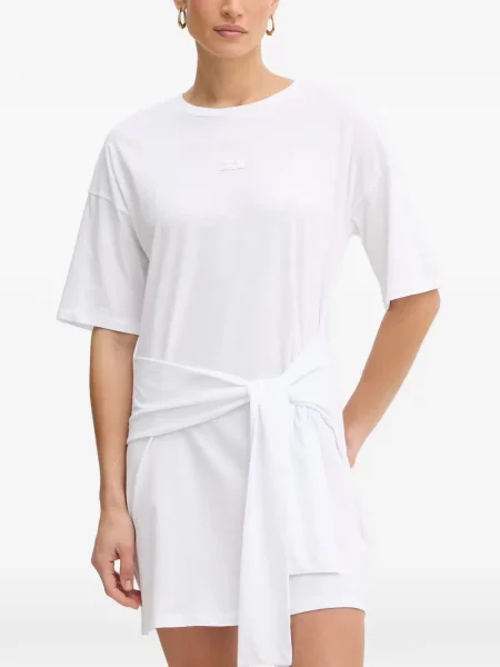 Rochie mini Armani Exchange cu legături alb