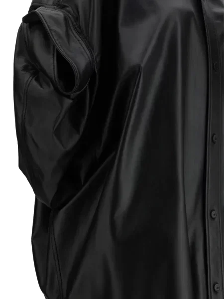 Mini rochie tip cămașă Balenciaga de costum mini negru