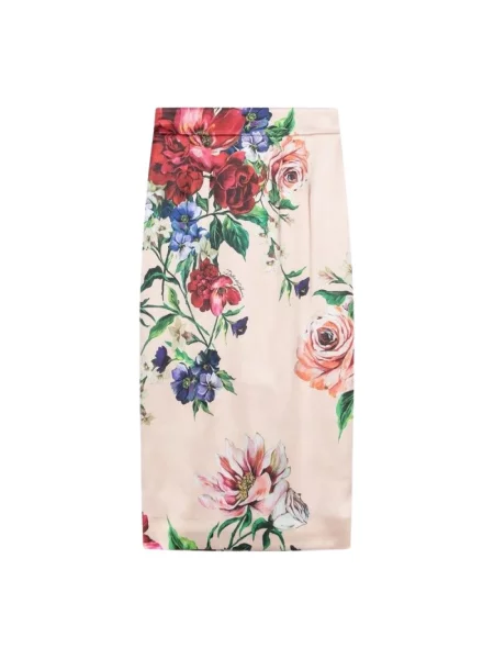 Satynowa spódnica Dolce And Gabbana z nadrukiem