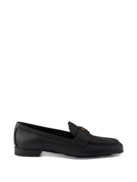 Кожени лоуфъри Prada черно