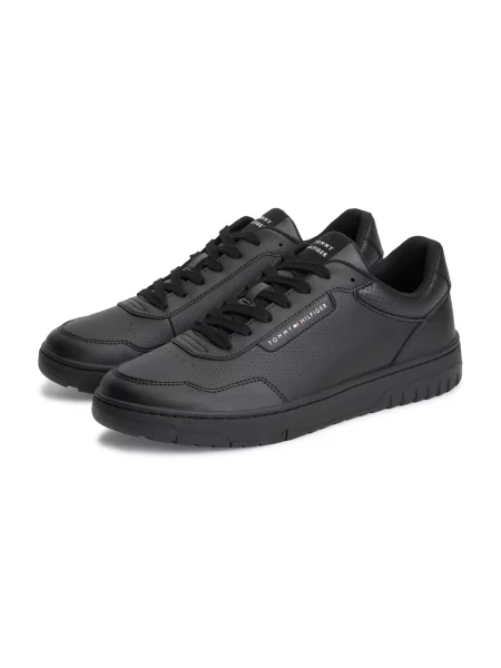 Sneakerși Tommy Hilfiger din piele negru