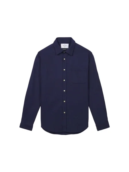 Cămașă Portuguese Flannel cu mâneci lungi de flanelă lungă albastru închis