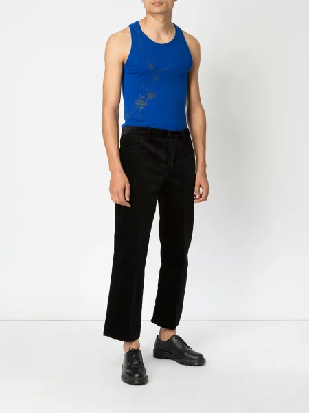 Cămașă Haider Ackermann cu broderie albastru