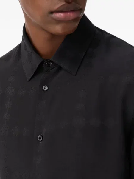 Cămașă Versace din satin negru