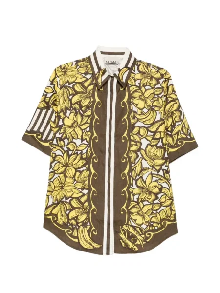 Cămașă Alemais cu model floral cu imagine galben