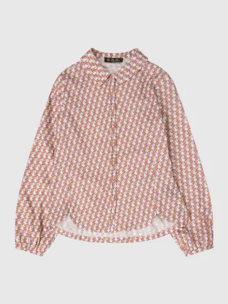 Детская рубашка Loro Piana розовая