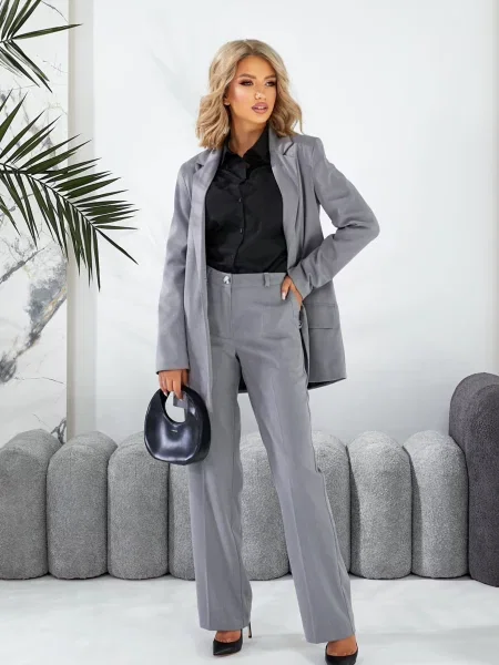 Штани класичні LadyLike бавовна/поліестер сірий