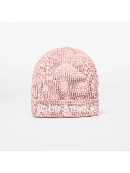 Palm Angels Kids Logo Knit Beanie Pink/ White II fehér