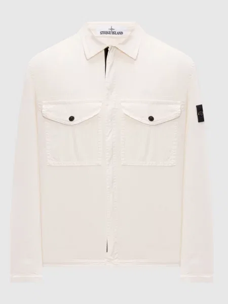 Сорочка на кольору айворі Stone Island бежева