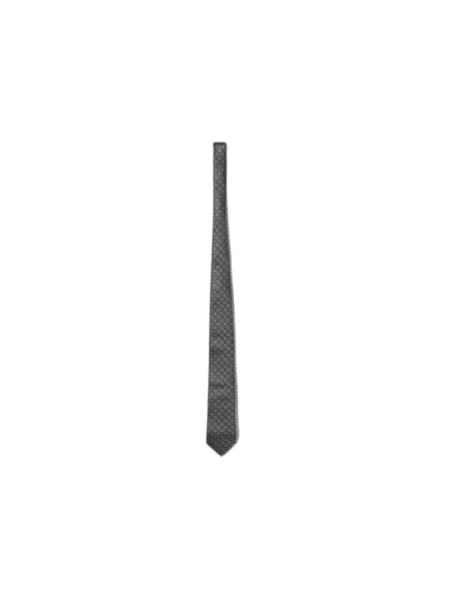 Krawat Brunello Cucinelli w geometryczne wzory szary
