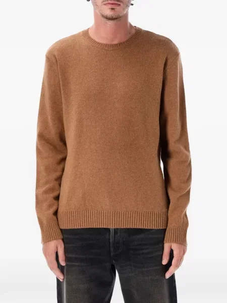 Pulover Colorful Standard cu decolteu rotund maro