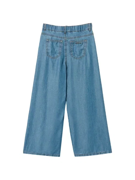 Szerokie jeansy dziecięce Twinset niebieskie
