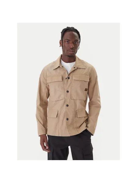 G-STAR Ingkabát 4 Pkt Overshirt Slim Fit bézs