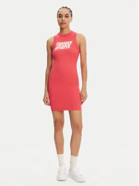 Tommy Jeans Každodenní šaty Bubble růžová