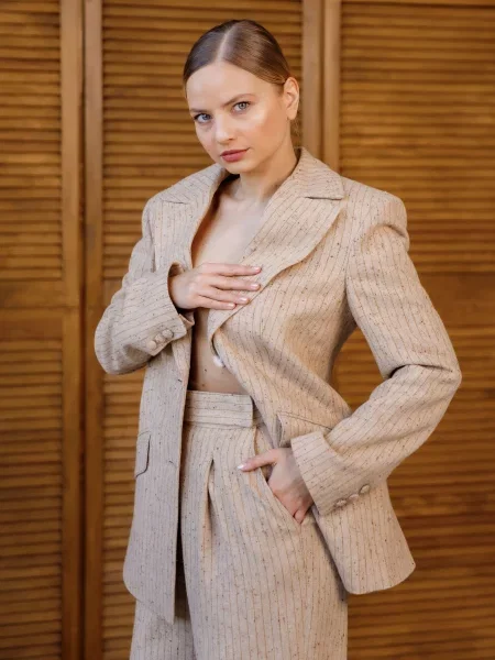 Вовняний Жакет Alnest бежевий