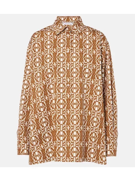 Cămașă Max Mara cu imagine portocaliu