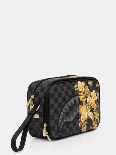 Pungă cosmetică Sprayground din piele gri