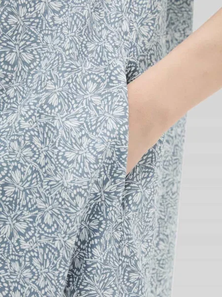 Sukienka casualowa o kroju loose fit z czystej bawełny Marc O'polo niebieska