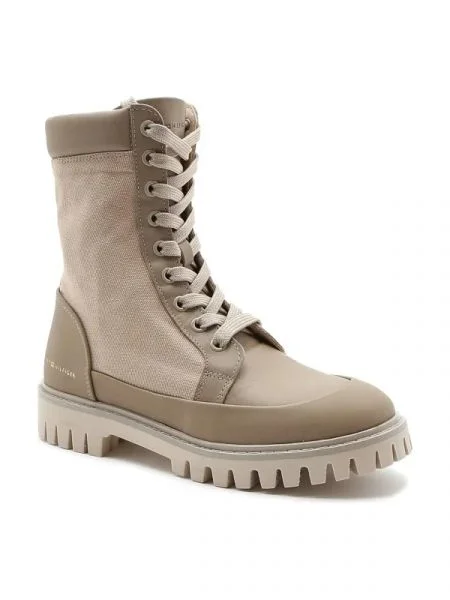 Tommy Hilfiger Botine cu adaos de piele bej