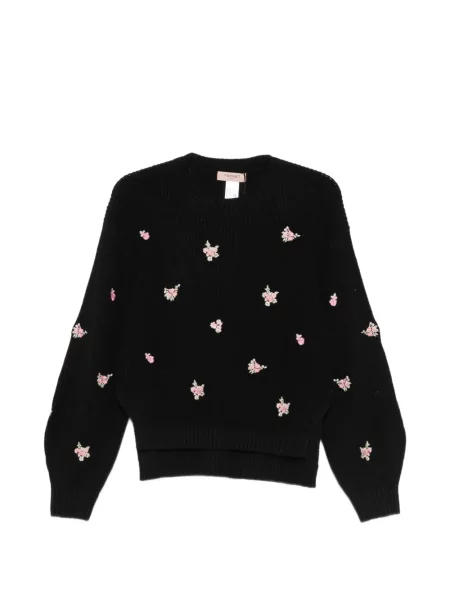 Pulover Twinset cu model floral negru