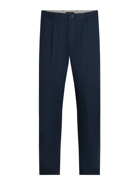 TOMMY HILFIGER Hlače z naborki HARLEM mornarska