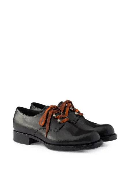 Pantofi Prada cu șireturi din piele negru