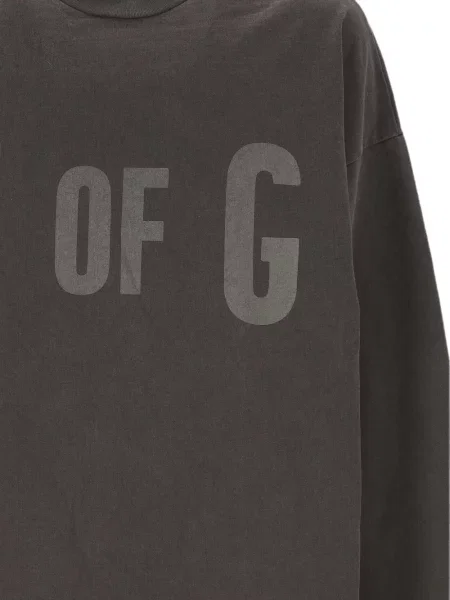 Дълго тениска Fear Of God с принт кафяво