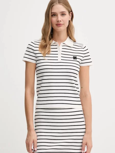 Dkny tricou polo alb