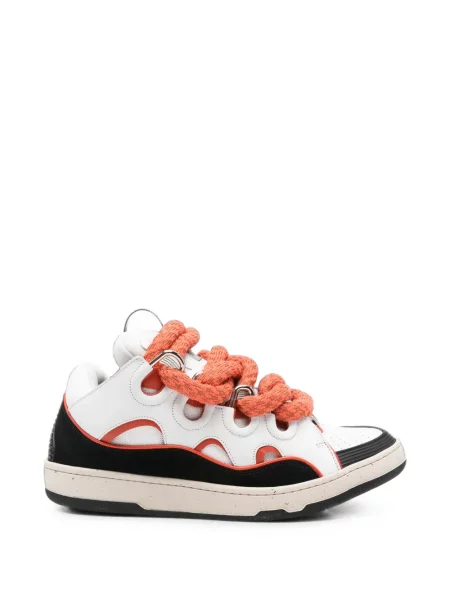 Sneakerși Lanvin din dantelă chunky alb