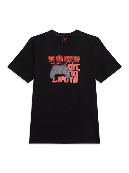 4F Junior Tricou funcțional gri închis / roșu pepene negru