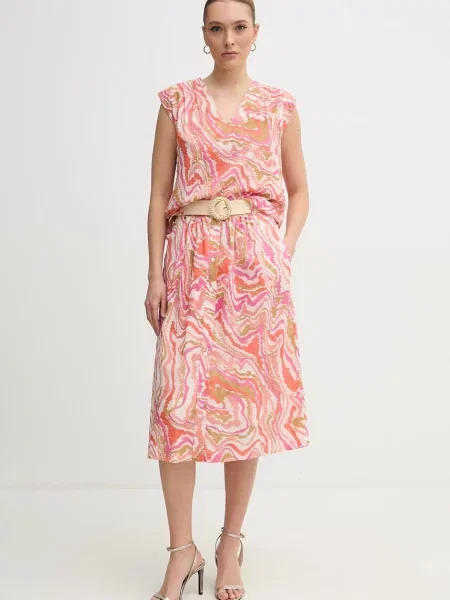 La Petite Française bluzka BERTHE wzorzysta BERTHE różowy