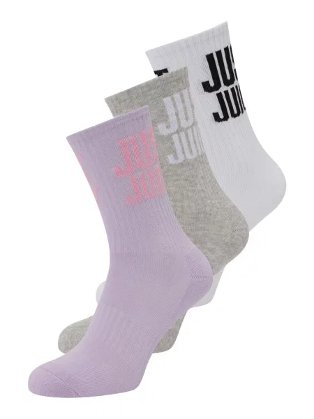 Set de 3 perechi de șosete lungi de damă Juicy Couture Just Juicy Colorat alb