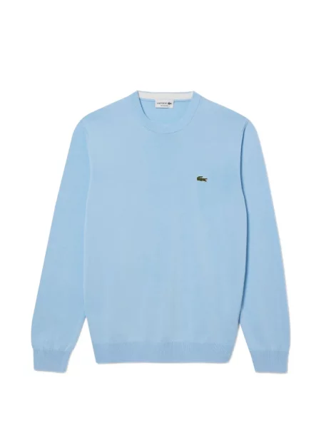 Pulover Lacoste cu autograf albastru