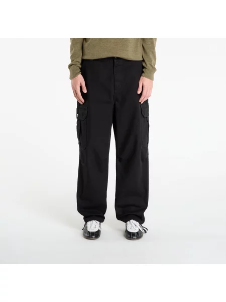 Nadrágok Carhartt WIP Stanton Cargo Pant Black Stone Washed L fekete
